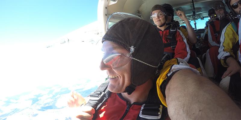 Taupo Skydiving moment of jump