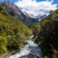 Rob Roy Glacier and river from track